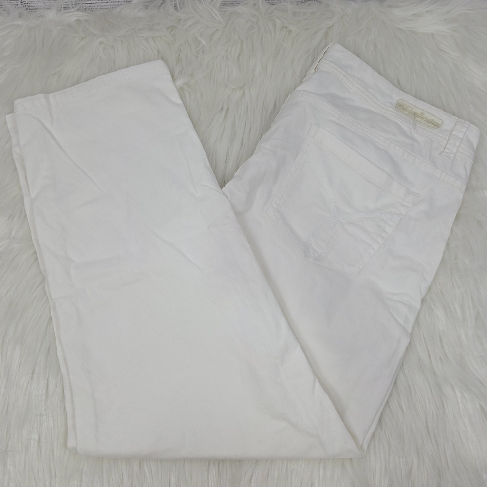 Calvin Klein Jeans Women's White Skinny Crop Jeans